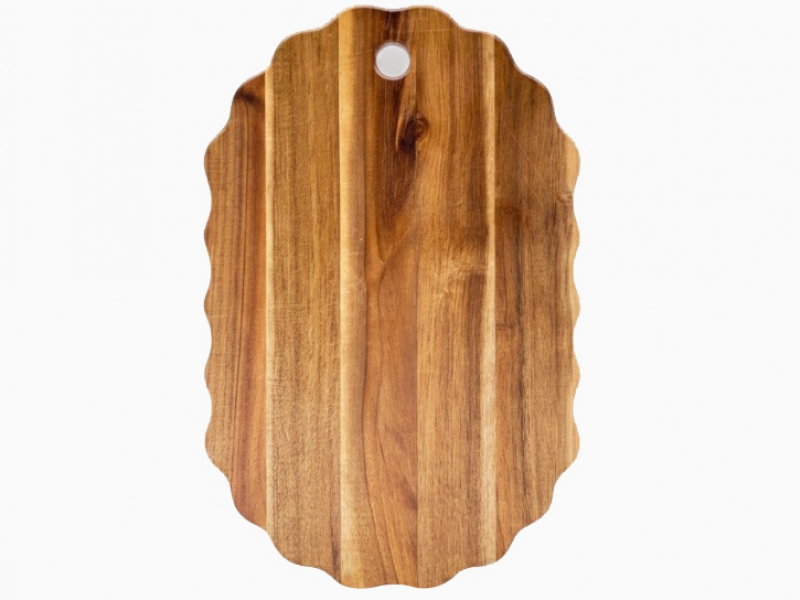 Ultimate Acacia Scallop Cutting Board – Rustic Kitchenware for Serving & Prep